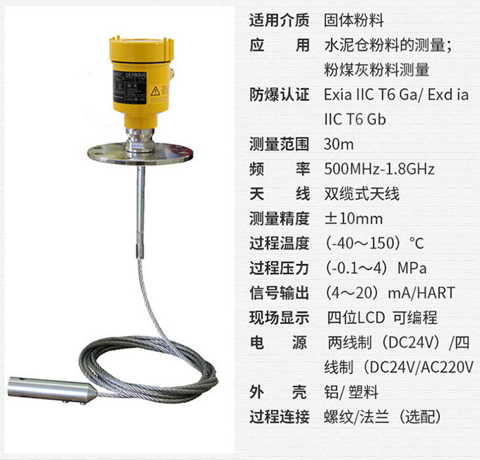 罐体雷达液位计RD712技术参数表图