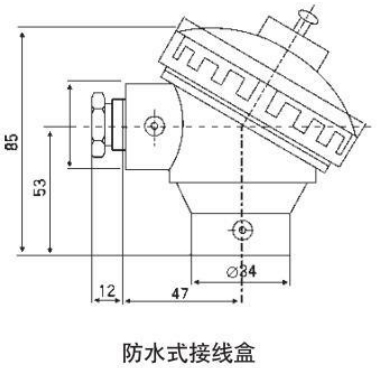 贵金属热电偶防水式接线盒图