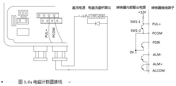 电磁流量计电磁计数器接线图