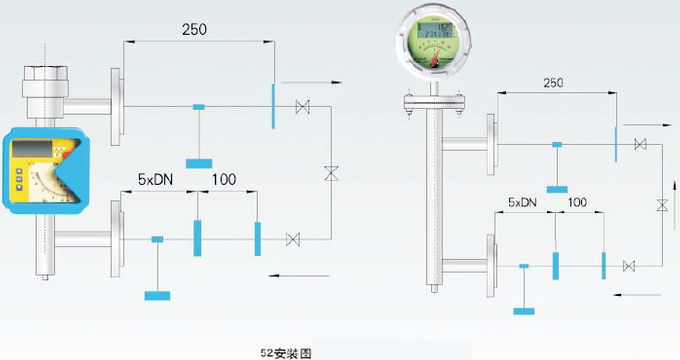 消防转子流量计52安装图