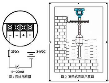 磁性浮子液位计安装接线图