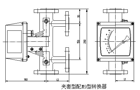 金属管转子流量计外形尺寸图