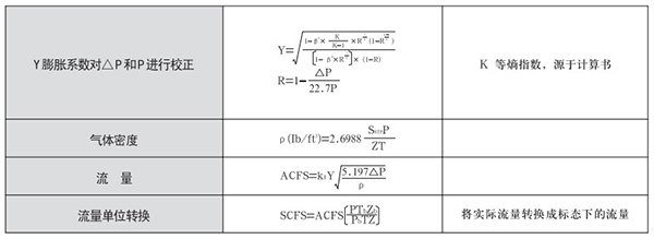 煤气计量表气体蒸汽选型计算公式